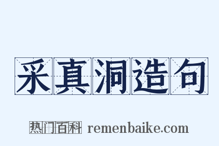 采真洞造句是什么意思的图片